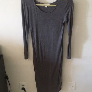 Cute Long Sleeve Gray Dress